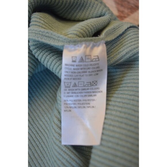 NWOT Denim & Co Signature Novelty Button Sweater Knit Cardigan Mint Blue Size 3X - Picture 6 of 7